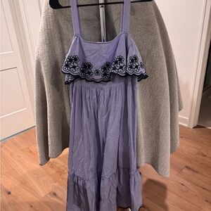 Kate Spade New York Lavender Embroidered Ruffle Sundress Size L